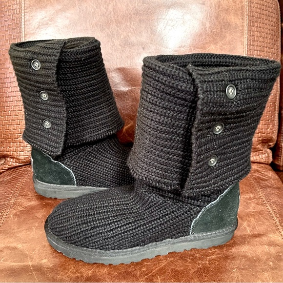 UGG Cardy Classic Tall Knit Convertible Boots Size 8 - Picture 4 of 9